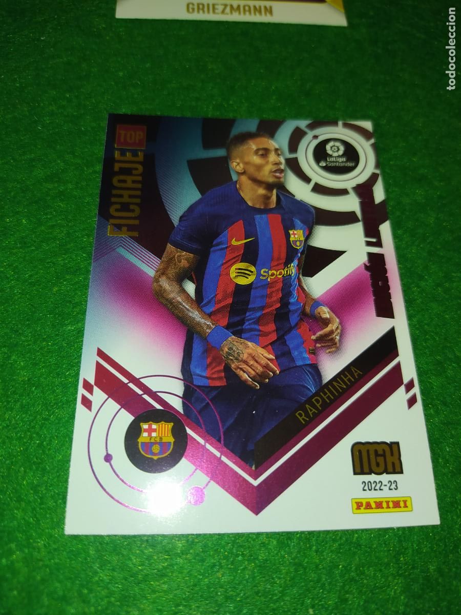 Cromos de f&uacute;tbol: EDICION LIMITADA MGK 2022 2023 TOP FICHAJE RAPHINHA FC BARCELONA