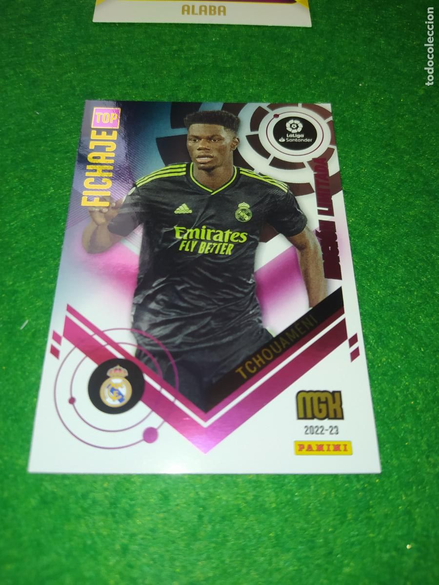 Cromos de f&uacute;tbol: EDICION LIMITADA MGK 2022 2023 TOP FICHAJE THOUAMENI REAL MADRID