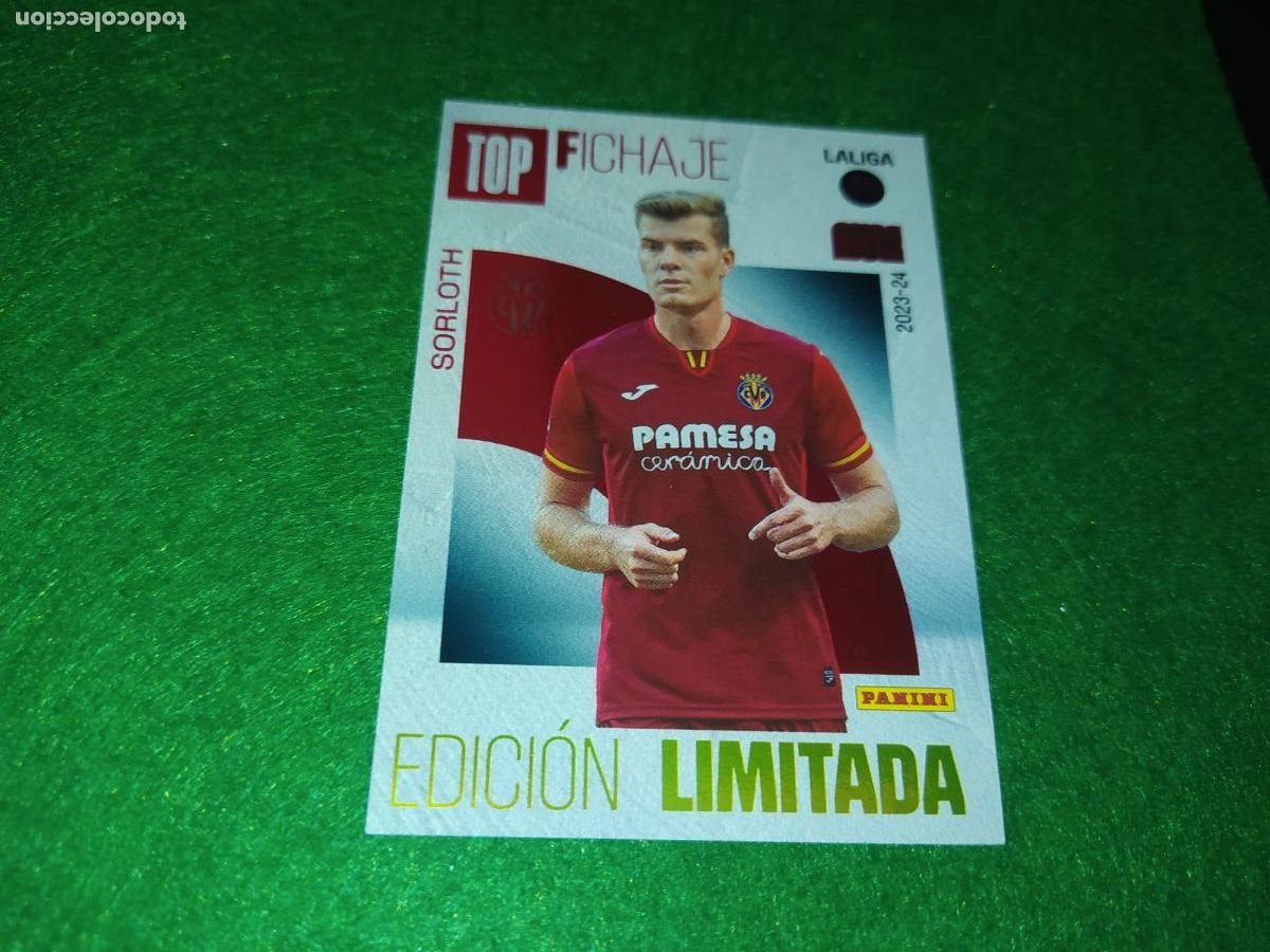 Cromos de f&uacute;tbol: EDICION LIMITADA MGK 2023 2024 TOP FICHAJE SORLOTH VILLARREAL