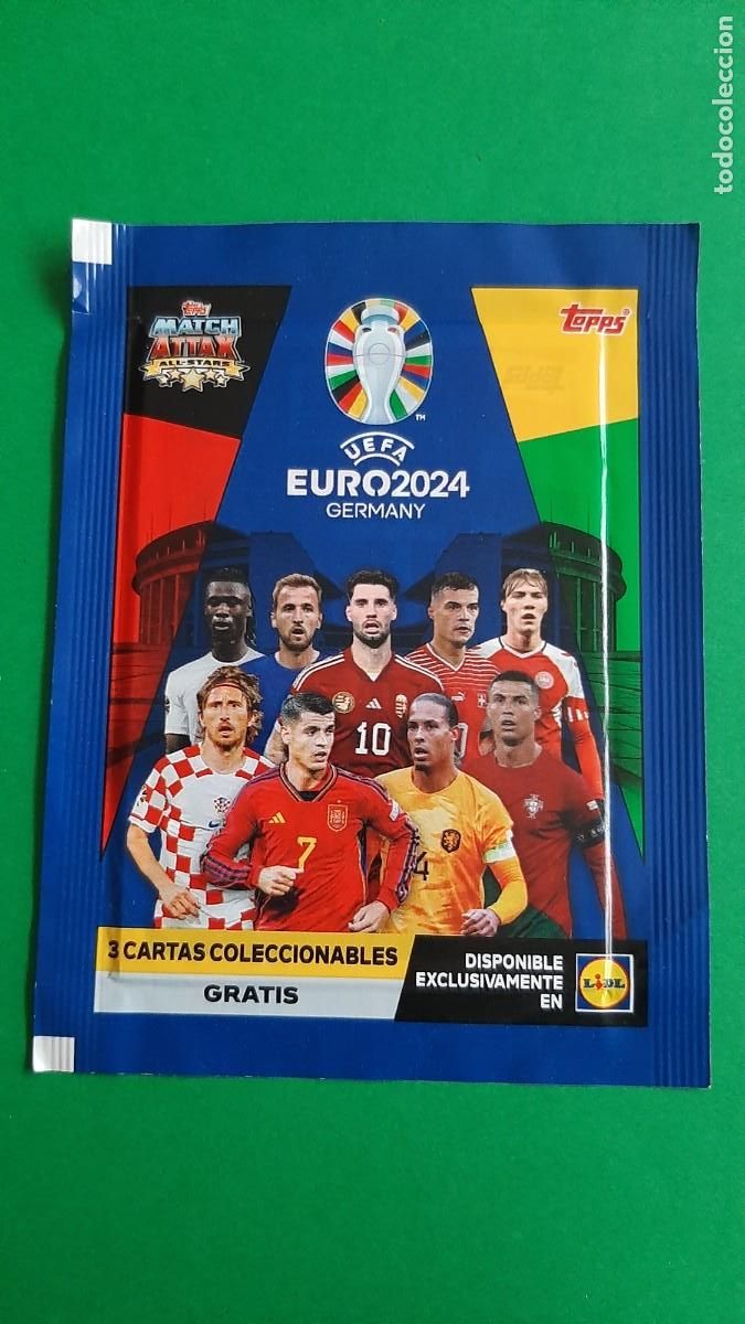 Figurine di Calcio: (TOPPS)(EURO2024)(LIDL) SOBRE SIN ABRIR EDICI&Oacute;N LIMITADA DE LIDL 2024