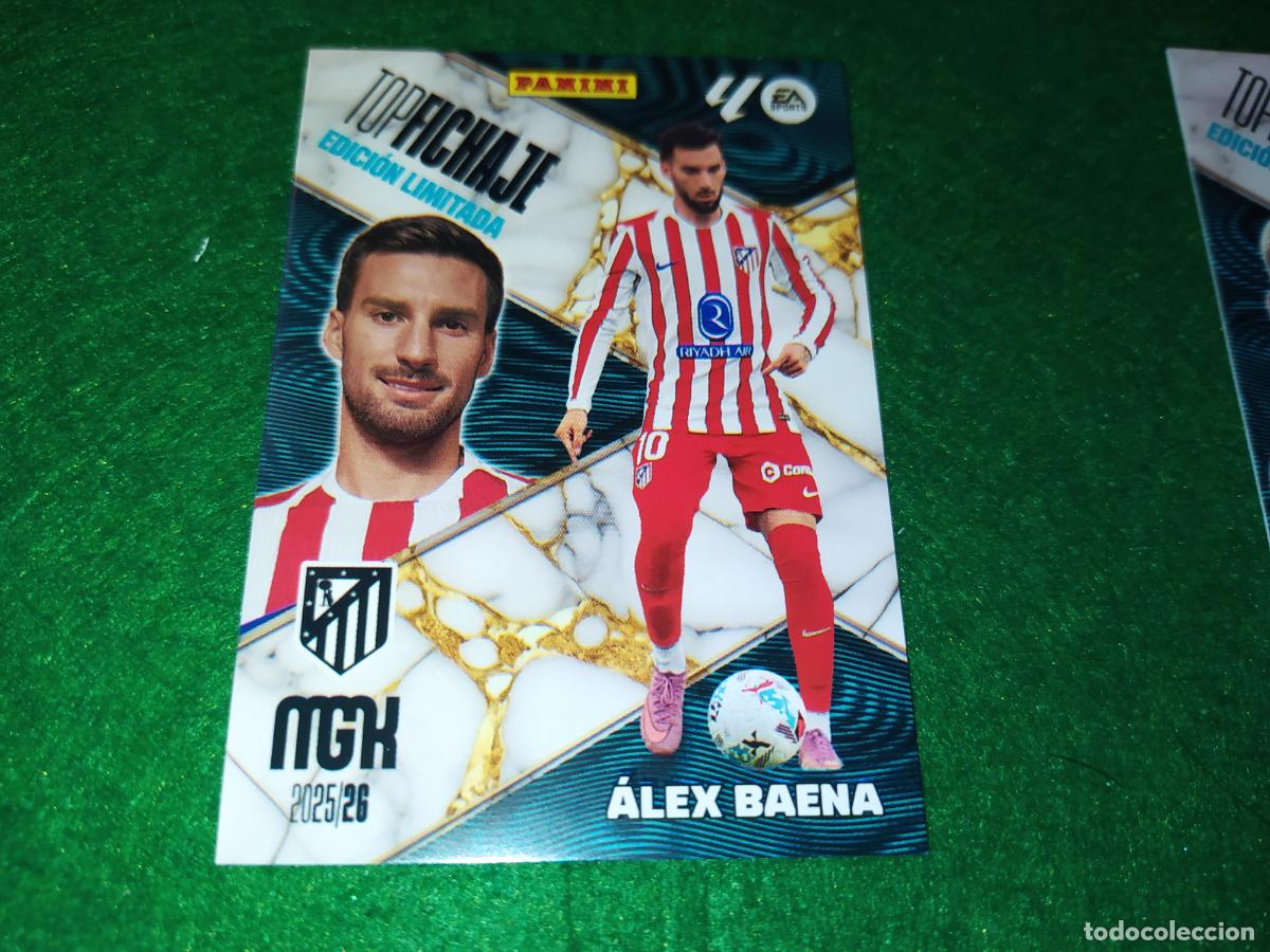 Football Stickers: EDICION LIMITADA MGK 2025 2026 TOP FICHAJE ALEX BAENA ATLETICO DE MADRID