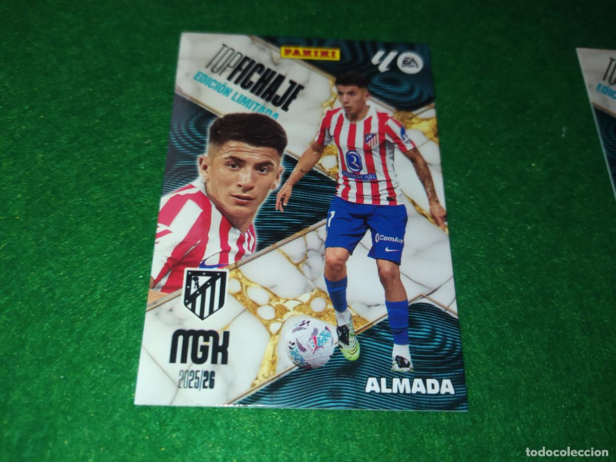 Football Stickers: EDICION LIMITADA MGK 2025 2026 TOP FICHAJE ALMADA ATLETICO DE MADRID