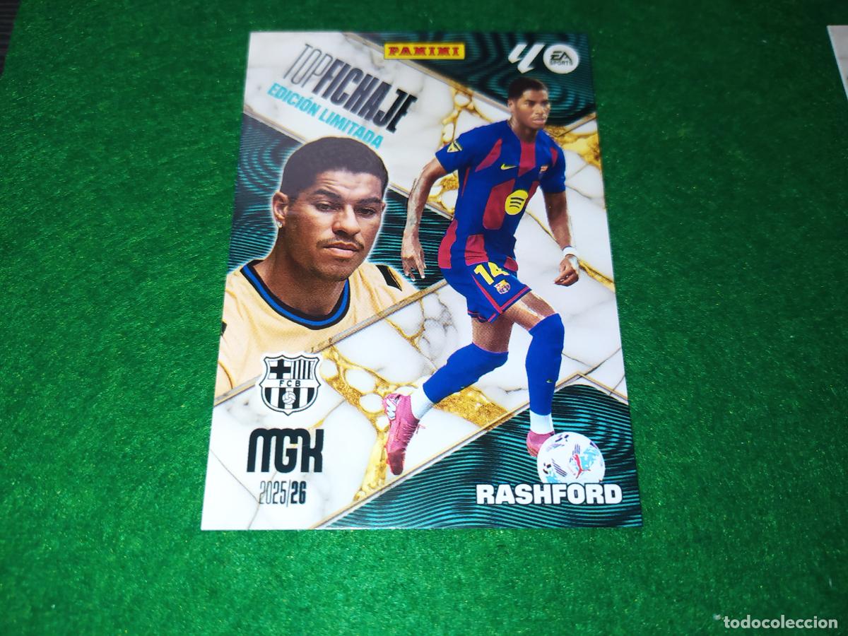 Football Stickers: EDICION LIMITADA MGK 2025 2026 TOP FICHAJE RASHFORD FC BARCELONA