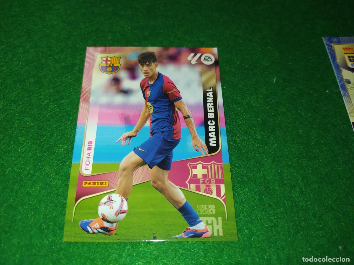 Cromos de f&uacute;tbol: EDICION LIMITADA MGK 2025 2026 FICHA BIS MARC BERNAL FC BARCELONA