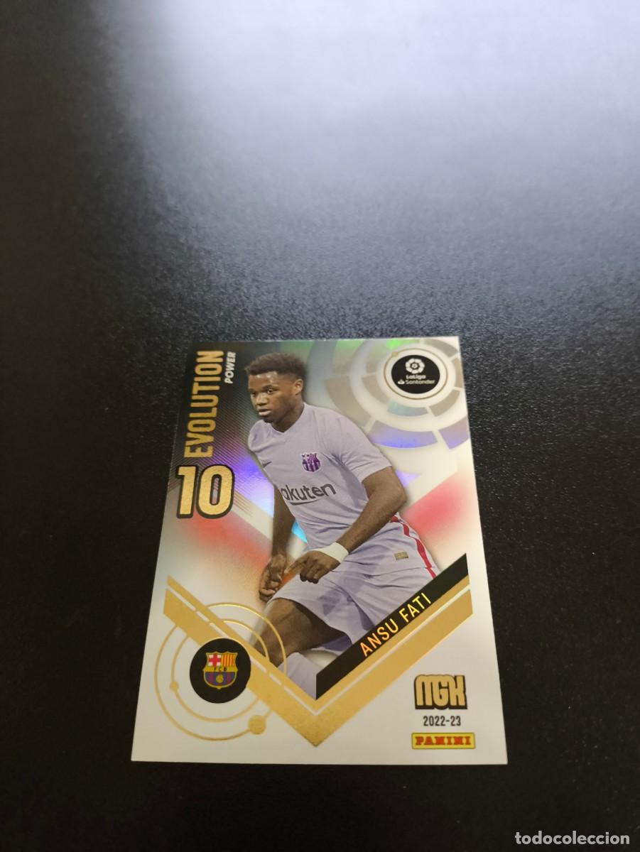Cromos de f&uacute;tbol: P 371 Ansu Fati BARCELONA EVOLUTION POWER PANINI LIGA MEGACRACKS MGK 2022 2023 22 23 NO ESTE
