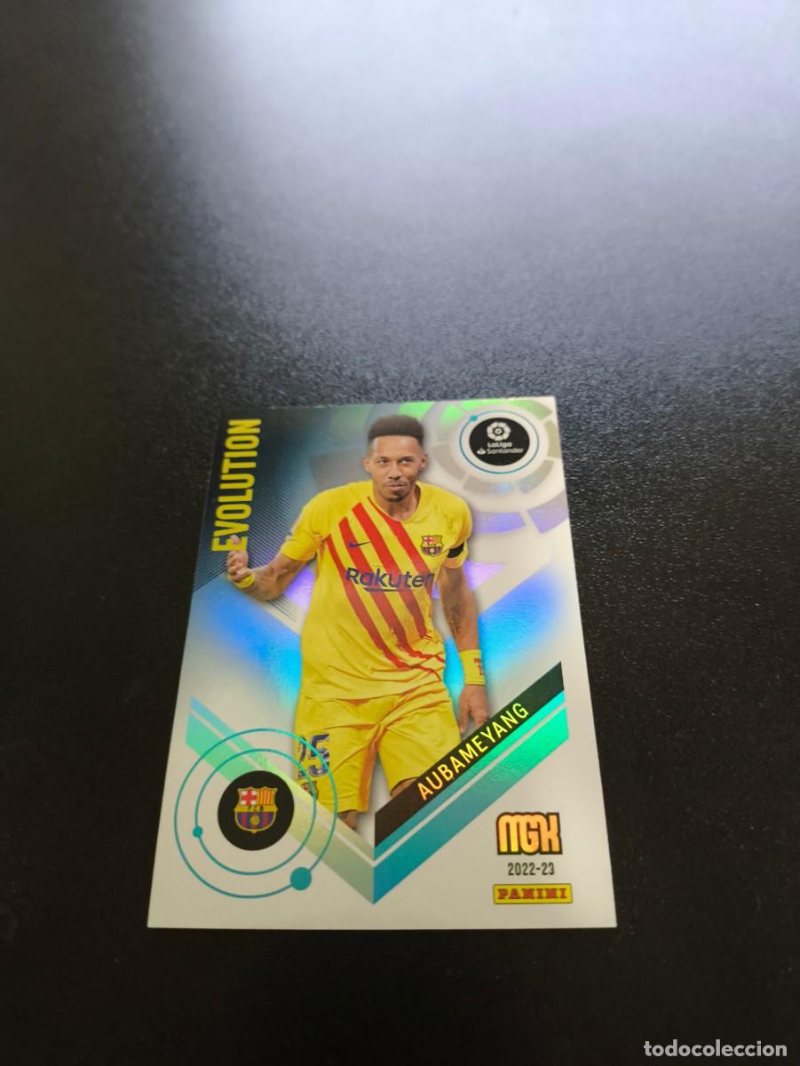 Cromos de f&uacute;tbol: 373 Aubameyang BARCELONA EVOLUTION PANINI LIGA MEGACRACKS MGK 2022 2023 22 23 NO ESTE