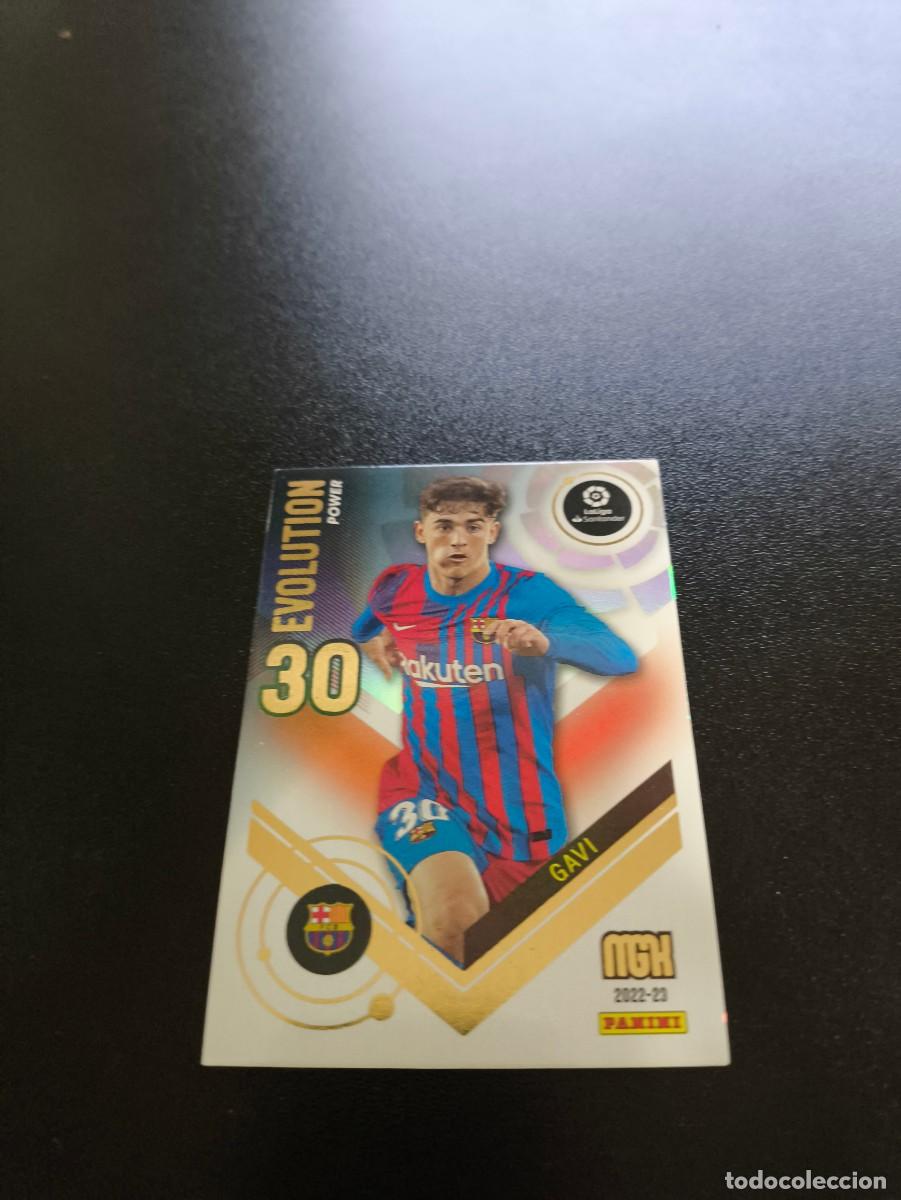 Cromos de f&uacute;tbol: P 386 Gavi BARCELONA EVOLUTION POWER PANINI LIGA MEGACRACKS MGK 2022 2023 22 23 NO ESTE