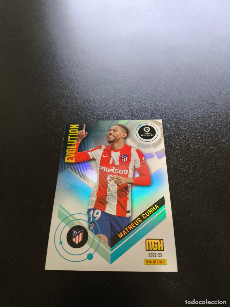 Cromos de f&uacute;tbol: 394 Matheus Cunha ATLETICO DE MADRID EVOLUTION PANINI LIGA MEGACRACKS MGK 2022 2023 22 23 NO ESTE