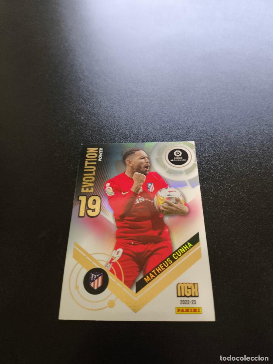 Cromos de f&uacute;tbol: P 394 Matheus Cunha ATLETICO MADRID POWER PANINI LIGA MEGACRACKS MGK 2022 2023 22 23 NO ESTE