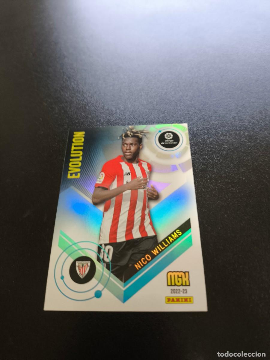 Cromos de f&uacute;tbol: 396 Nico Williams ATHLETIC DE BILBAO EVOLUTION PANINI LIGA MEGACRACKS MGK 2022 2023 22 23 NO ESTE