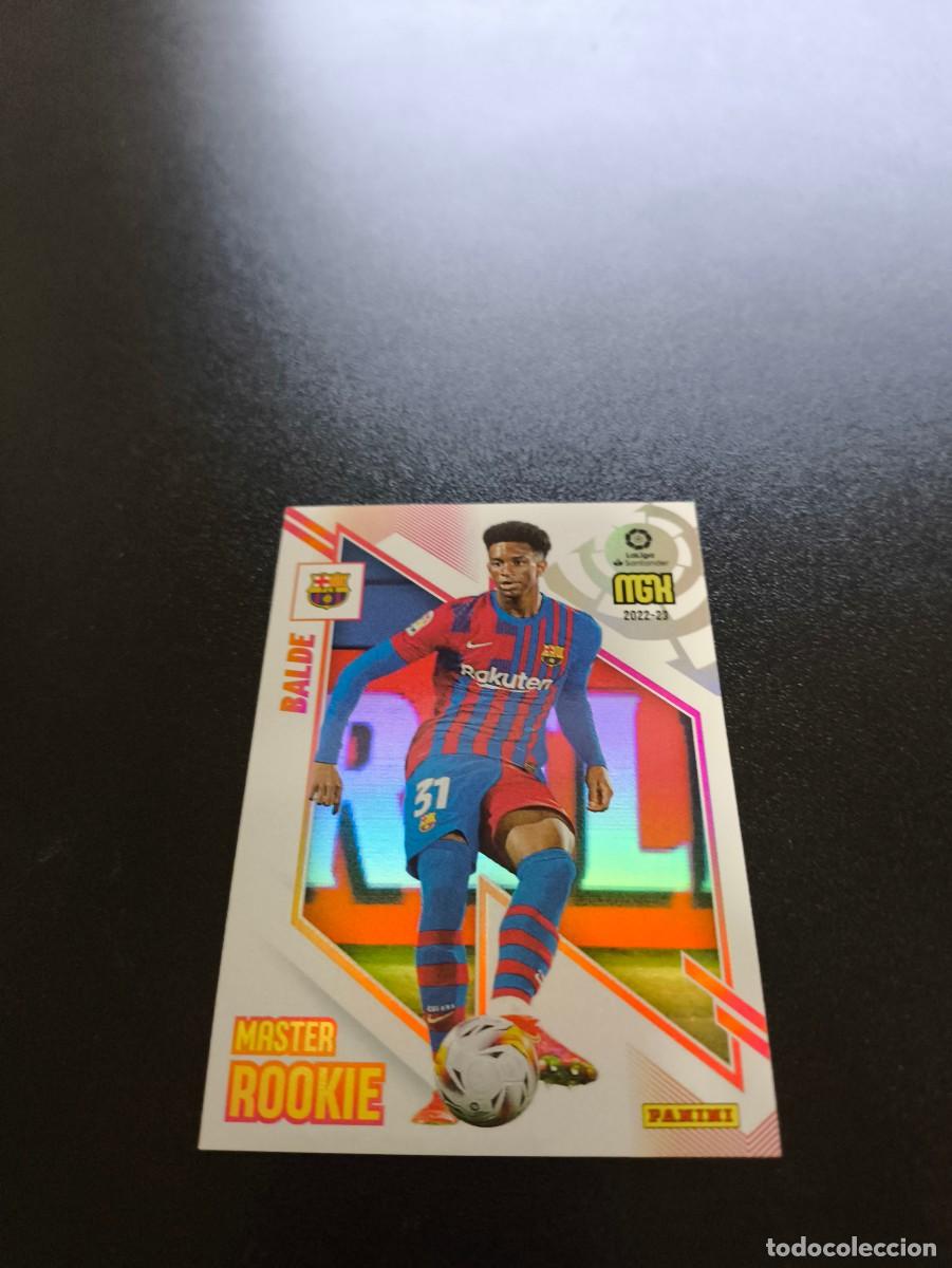 Cromos de f&uacute;tbol: 410 Balde BARCELONA MASTER ROOKIE PANINI LIGA MEGACRACKS MGK 2022 2023 22 23 NO ESTE