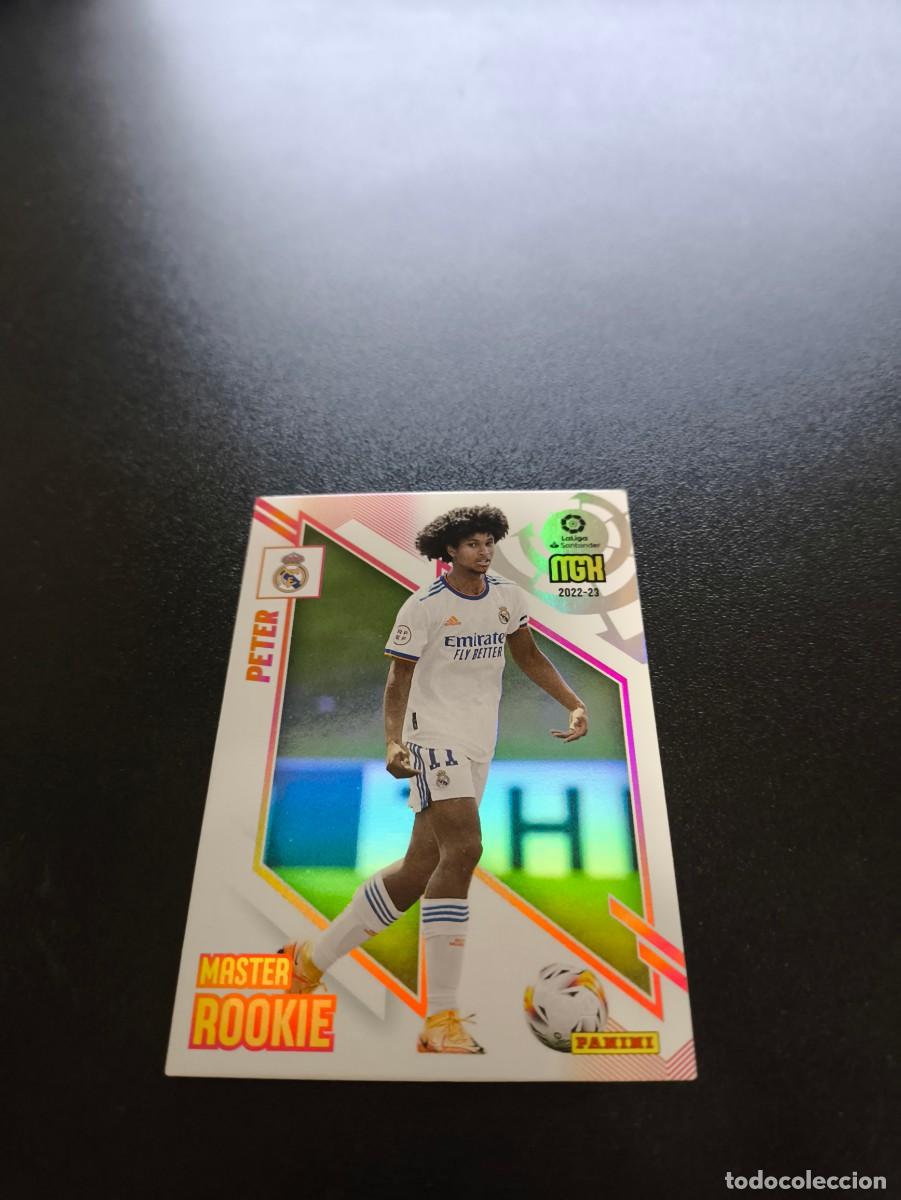 Cromos de f&uacute;tbol: 428 Peter REAL MADRID MASTER ROOKIE PANINI LIGA MEGACRACKS MGK 2022 2023 22 23 NO ESTE