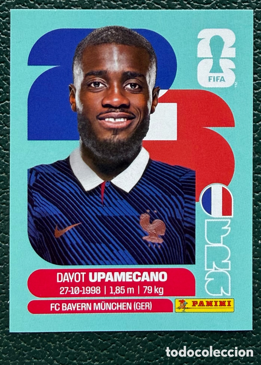 Figurine di Calcio: FRA 7 DAYOT UPAMECANO FRANCIA CROMOS ALBUM FIFA WORLD CUP MUNDIAL 2026 PANINI