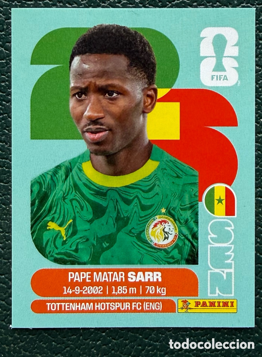 Cromos de f&uacute;tbol: SEN 10 PAPE MATAR SARR SENEGAL CROMOS ALBUM FIFA WORLD CUP MUNDIAL 2026 PANINI