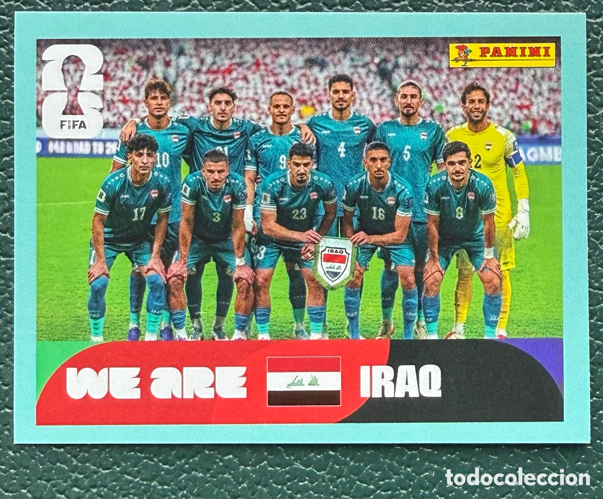 Figurine di Calcio: IRQ 13 ALINEACION IRAQ CROMOS ALBUM FIFA WORLD CUP MUNDIAL 2026 PANINI