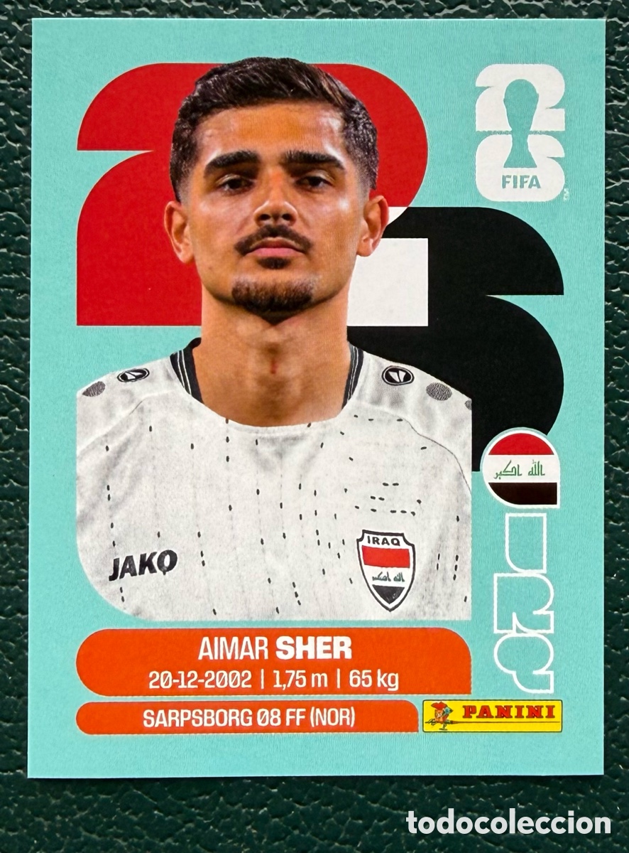 Figurine di Calcio: IRQ 15 AIMAR SHER IRAQ CROMOS ALBUM FIFA WORLD CUP MUNDIAL 2026 PANINI
