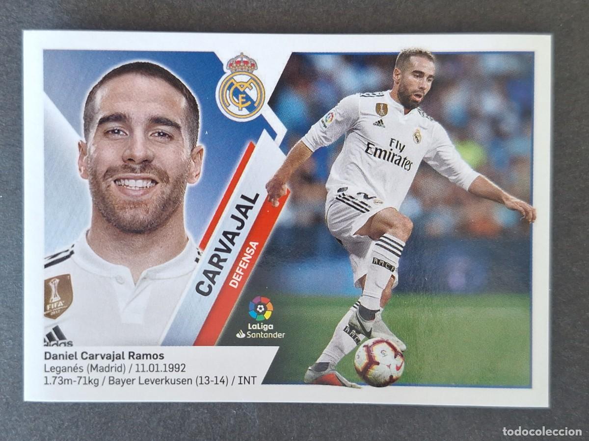 Cromos de f&uacute;tbol: CARVAJAL REAL MADRID LIGA ESTE 2019 2020 19 20 NUNCA PEGADO SIN PEGAR