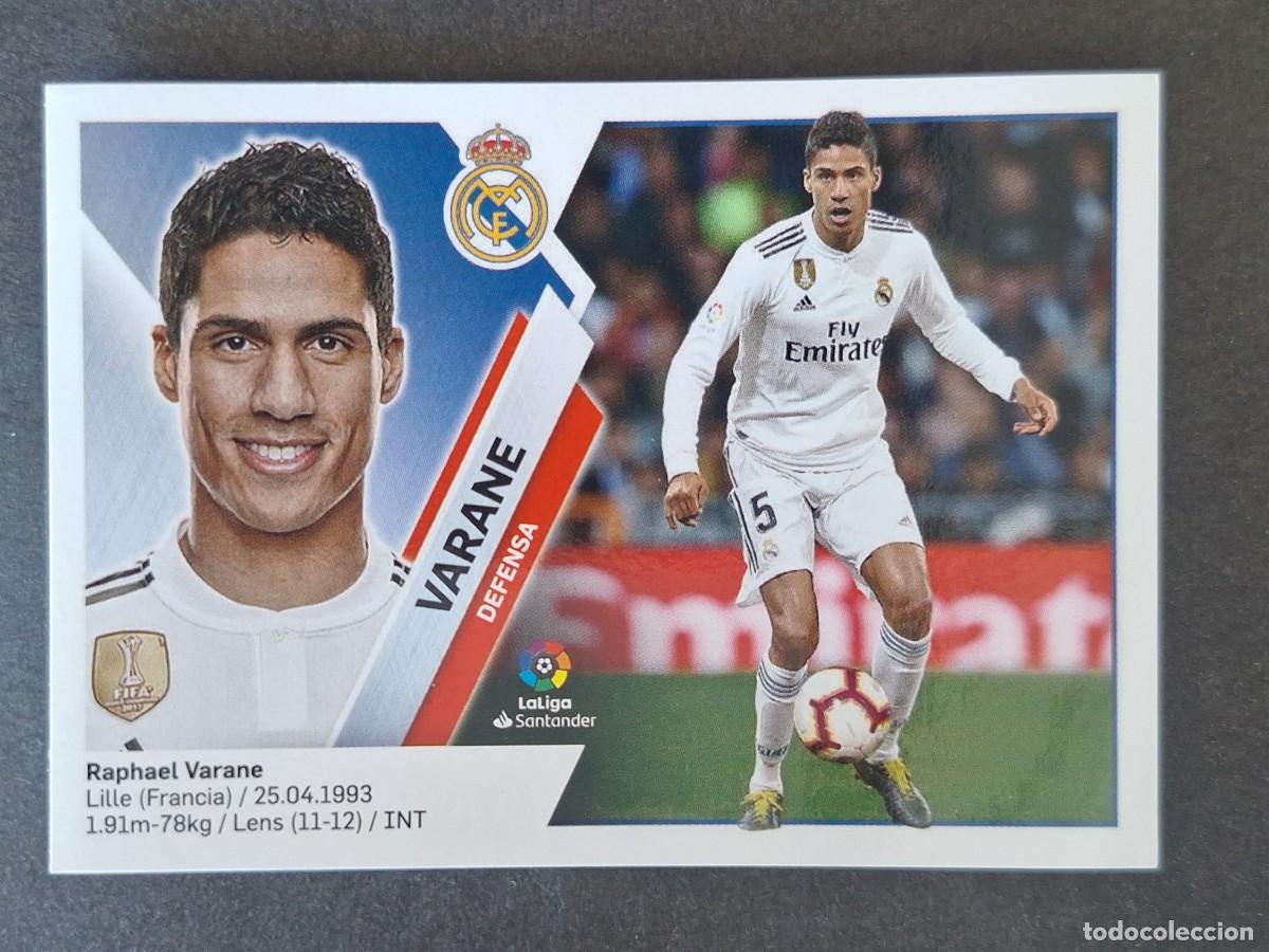 Cromos de f&uacute;tbol: VARANE REAL MADRID LIGA ESTE 2019 2020 19 20 NUNCA PEGADO SIN PEGAR
