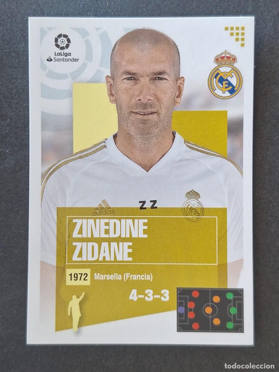 Cromos de f&uacute;tbol: ZINEDINE ZIDANE ENTRENADOR REAL MADRID LIGA ESTE 2020 2021 20 21 NUNCA PEGADO SIN PEGAR