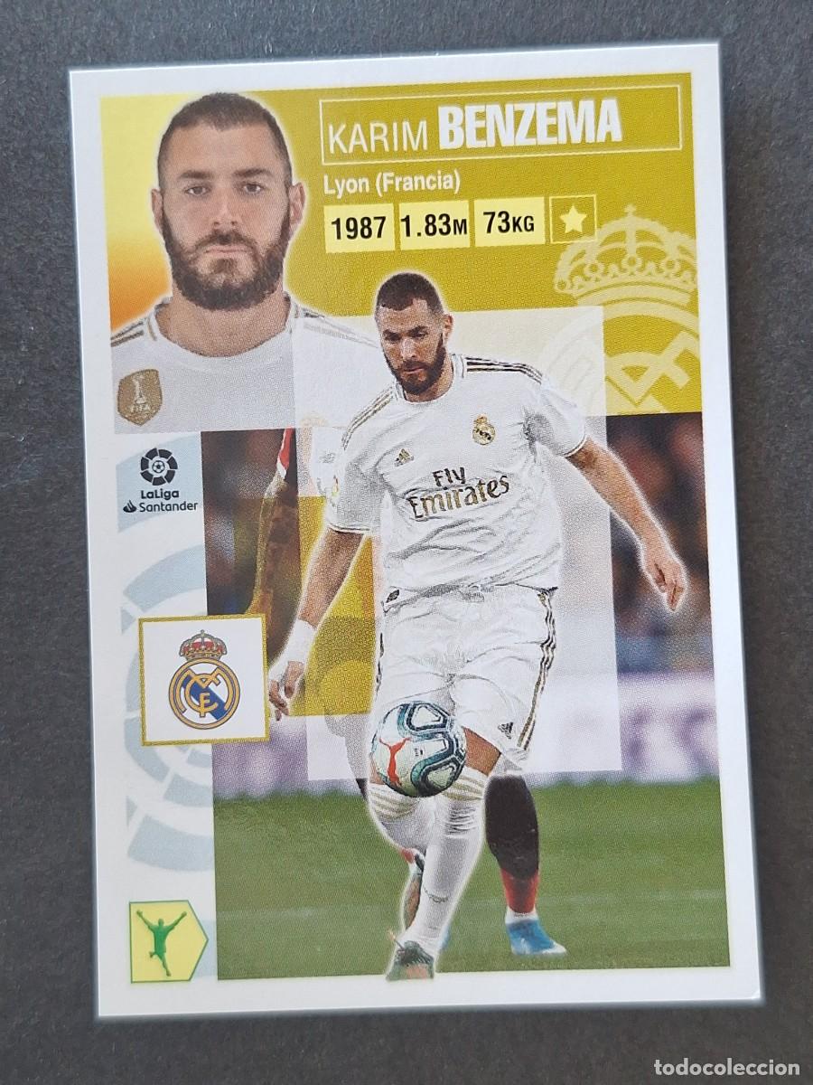 Cromos de f&uacute;tbol: BENZEMA REAL MADRID LIGA ESTE 2020 2021 20 21 NUNCA PEGADO SIN PEGAR