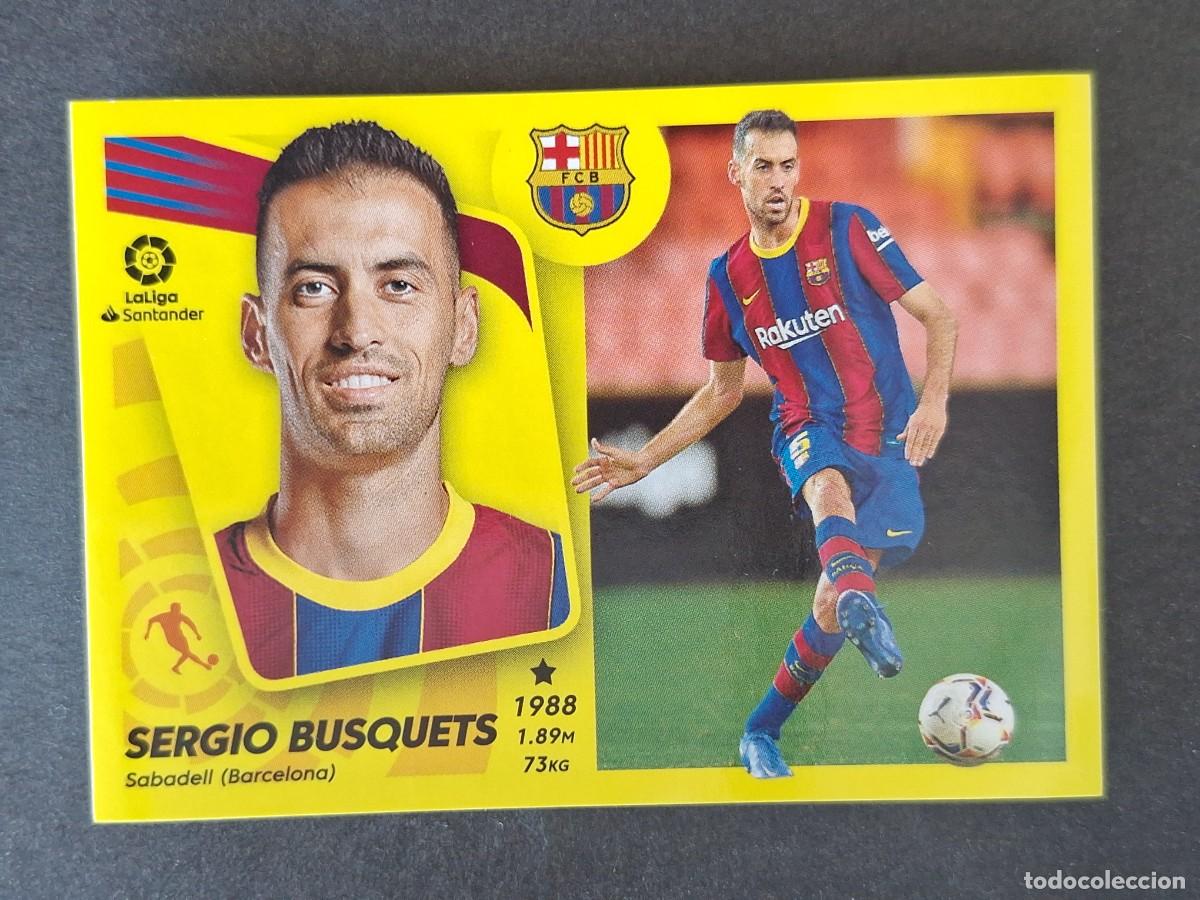 Fu&szlig;ball-Sticker: SERGIO BUSQUETS F. C. BARCELONA LIGA ESTE 2021 2022 21 22 NUNCA PEGADO SIN PEGAR