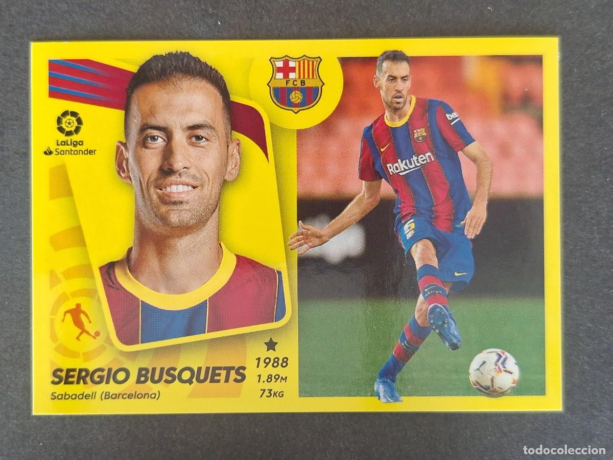 Cromos de f&uacute;tbol: SERGIO BUSQUETS F. C. BARCELONA LIGA ESTE 2021 2022 21 22 NUNCA PEGADO SIN PEGAR
