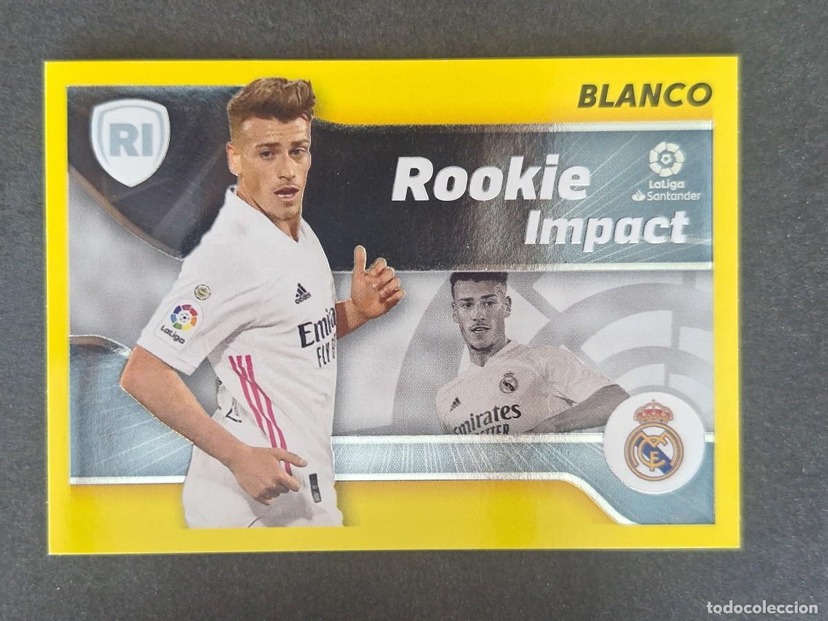 Cromos de f&uacute;tbol: BLANCO ROOKIE IMPACT REAL MADRID LIGA ESTE 2021 2022 21 22 NUNCA PEGADO SIN PEGAR