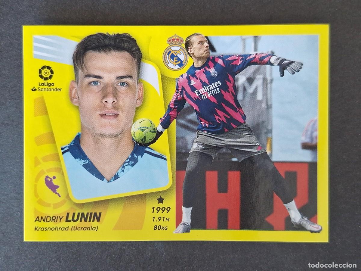 Cromos de f&uacute;tbol: LUNIN REAL MADRID LIGA ESTE 2021 2022 21 22 NUNCA PEGADO SIN PEGAR