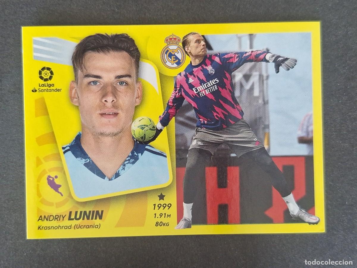 Cromos de f&uacute;tbol: LUNIN REAL MADRID LIGA ESTE 2021 2022 21 22 NUNCA PEGADO SIN PEGAR
