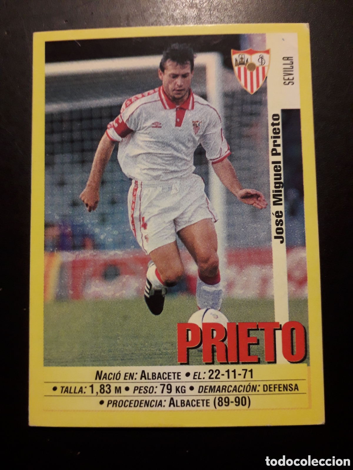 Cromos de f&uacute;tbol: PRIETO, SEVILLA PANINI LIGA 1999-2000 99 00 N&deg; 367 SIN PEGAR. PEDIDO M&Iacute;NIMO 3&euro;