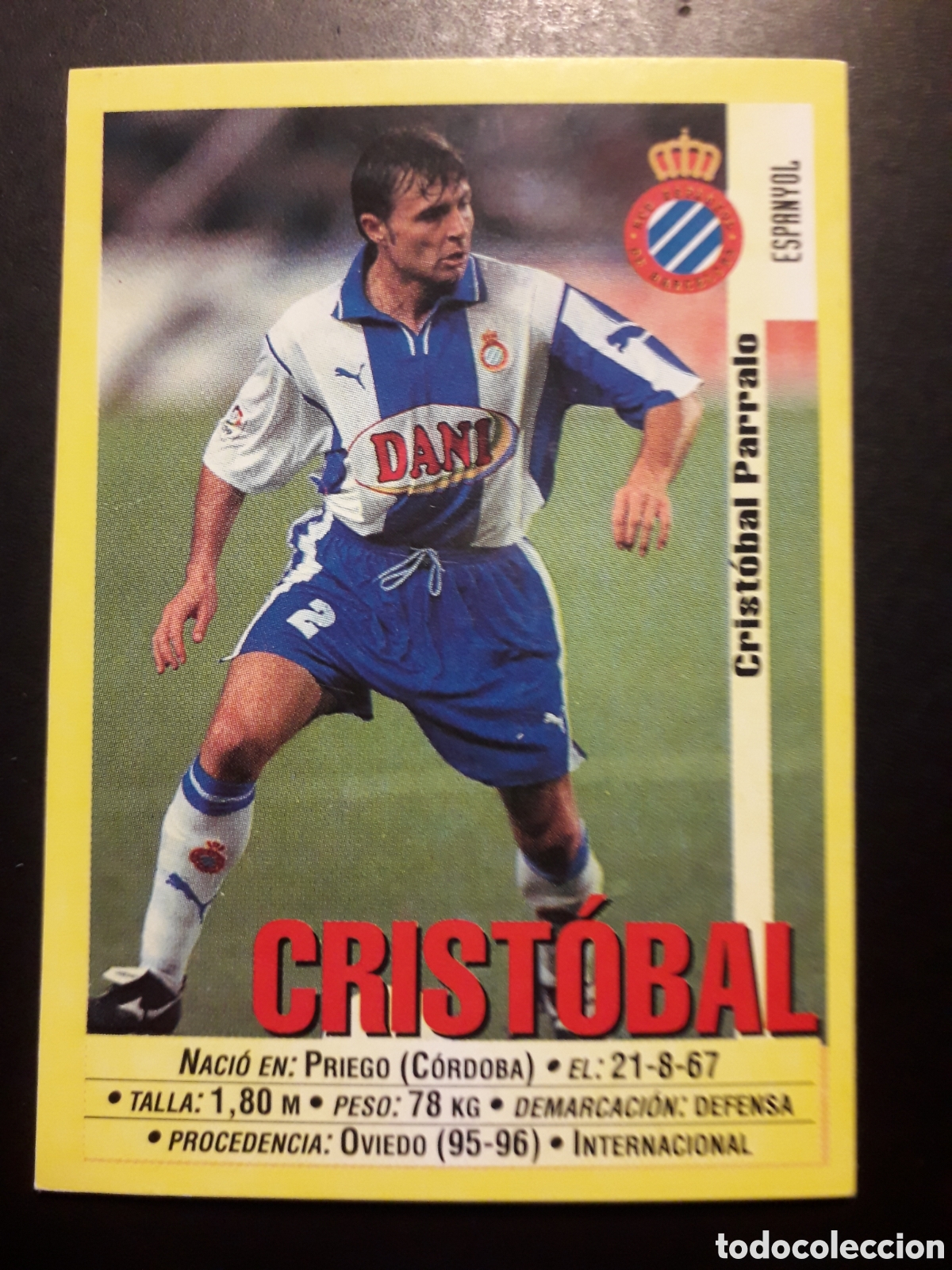 Cromos de f&uacute;tbol: CRIST&Oacute;BAL RCD ESPA&Ntilde;OL/ESPANYOL PANINI LIGA 1999-2000 99 00 N&deg; 117 SIN PEGAR. PEDIDO M&Iacute;NIMO 3&euro;
