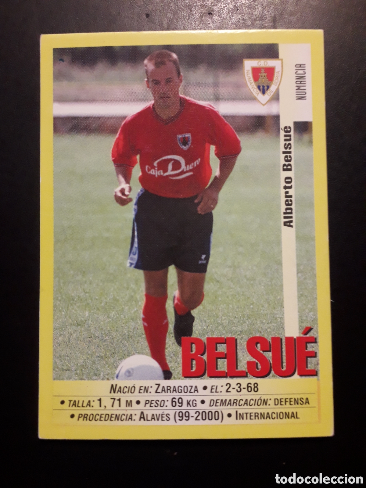Cromos de f&uacute;tbol: BELSU&Eacute; NUMANCIA PANINI LIGA 1999-2000 99 00 N&deg; 327a SIN PEGAR. PEDIDO M&Iacute;NIMO 3&euro;