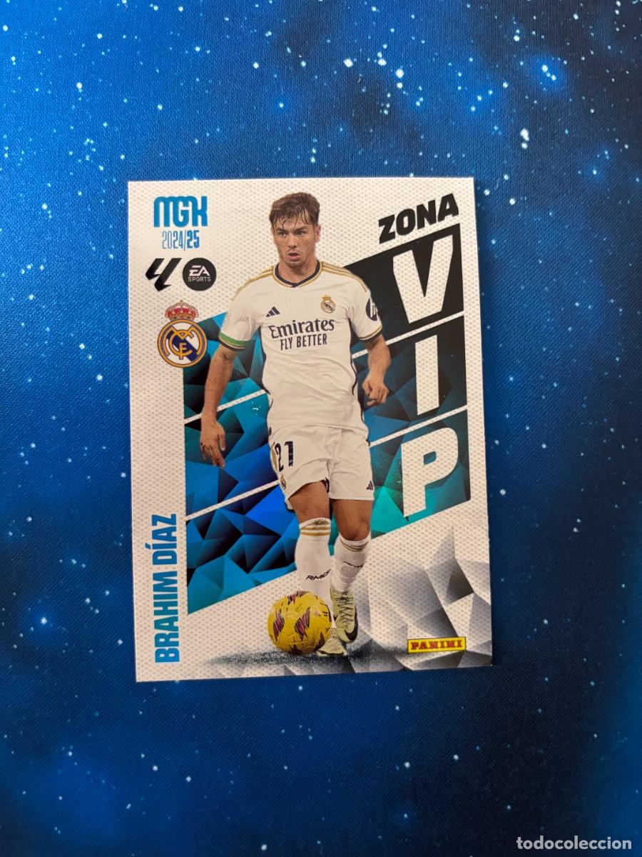 Cromos de f&uacute;tbol: Brahim D&iacute;az N&ordm;390 Zona VIP MGK 2024-25 Panini Real Madrid