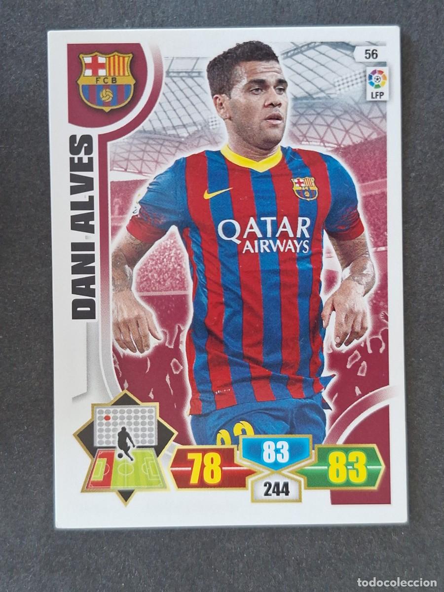 Cromos de f&uacute;tbol: DANI ALVES F. C. BARCELONA 56 PANINI ADRENALYN XL 2013 2014 13 14