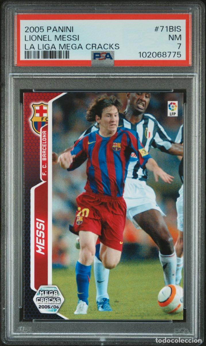 Cromos de f&uacute;tbol: Lionel Messi #71 bis FC Barcelona Panini Megacracks 2005 06 PSA 7