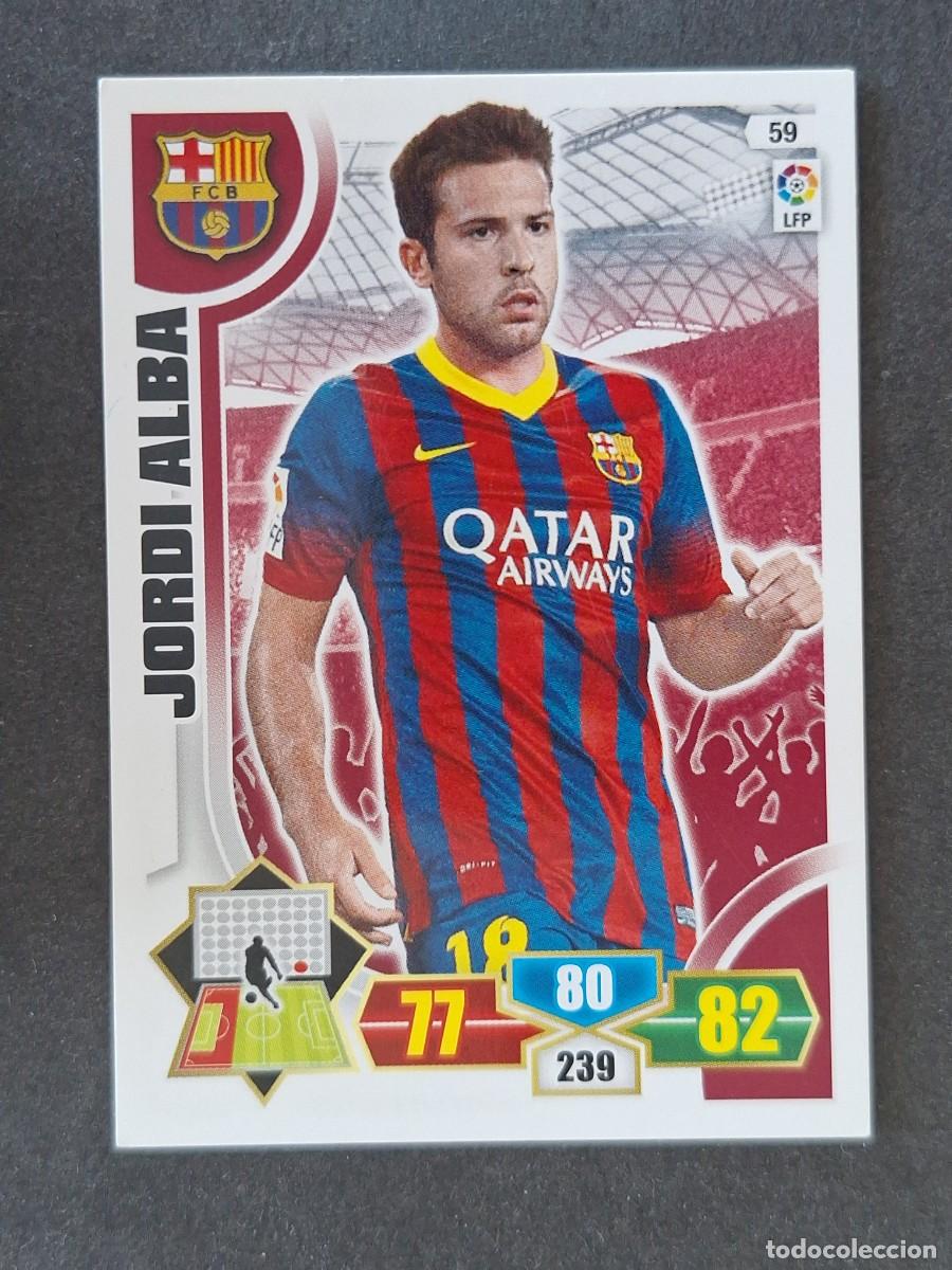 Cromos de f&uacute;tbol: JORDI ALBA F. C. BARCELONA 59 PANINI ADRENALYN XL 2013 2014 13 14