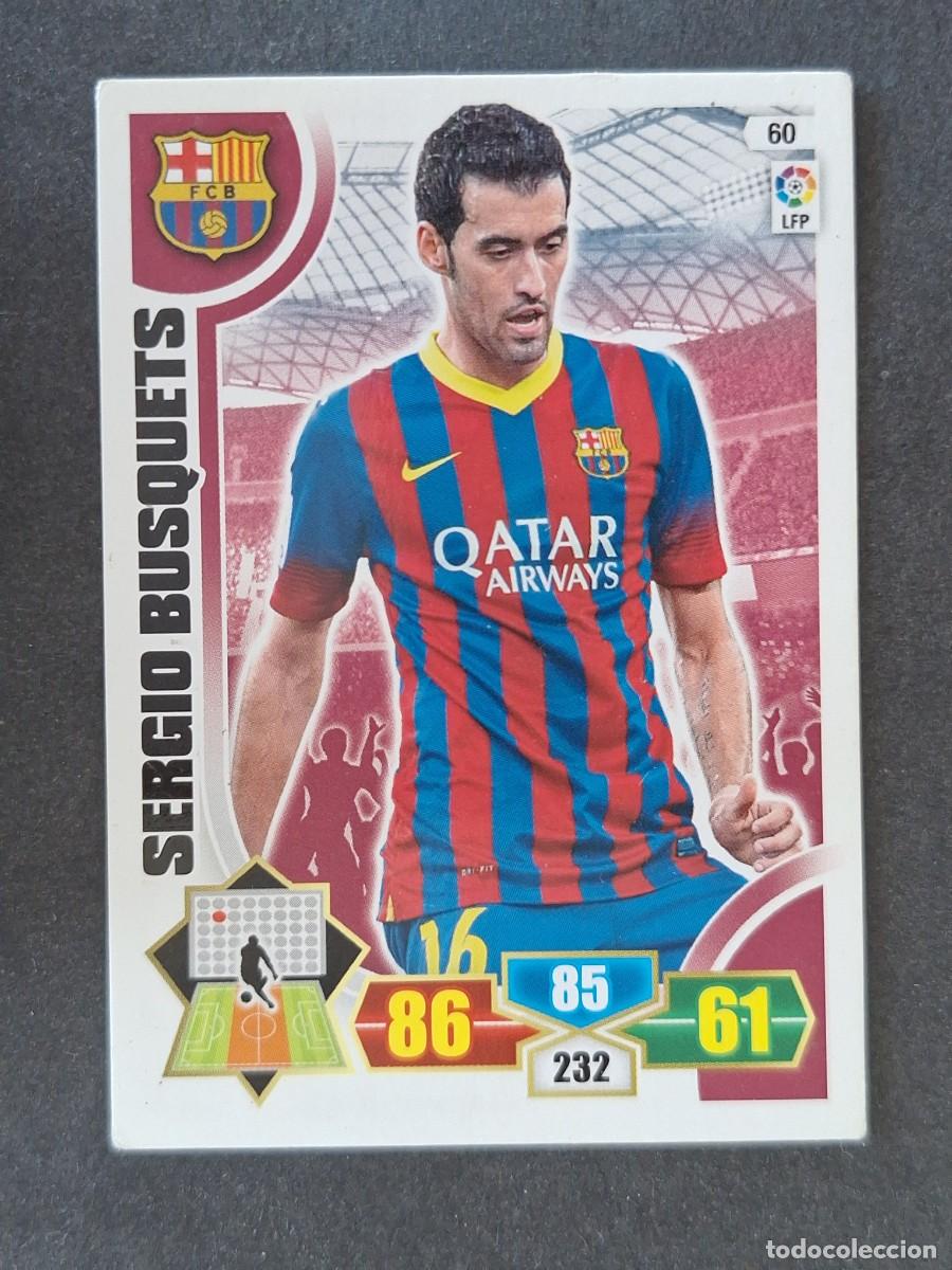 Cromos de f&uacute;tbol: SERGIO BUSQUETS F. C. BARCELONA 60 PANINI ADRENALYN XL 2013 2014 13 14