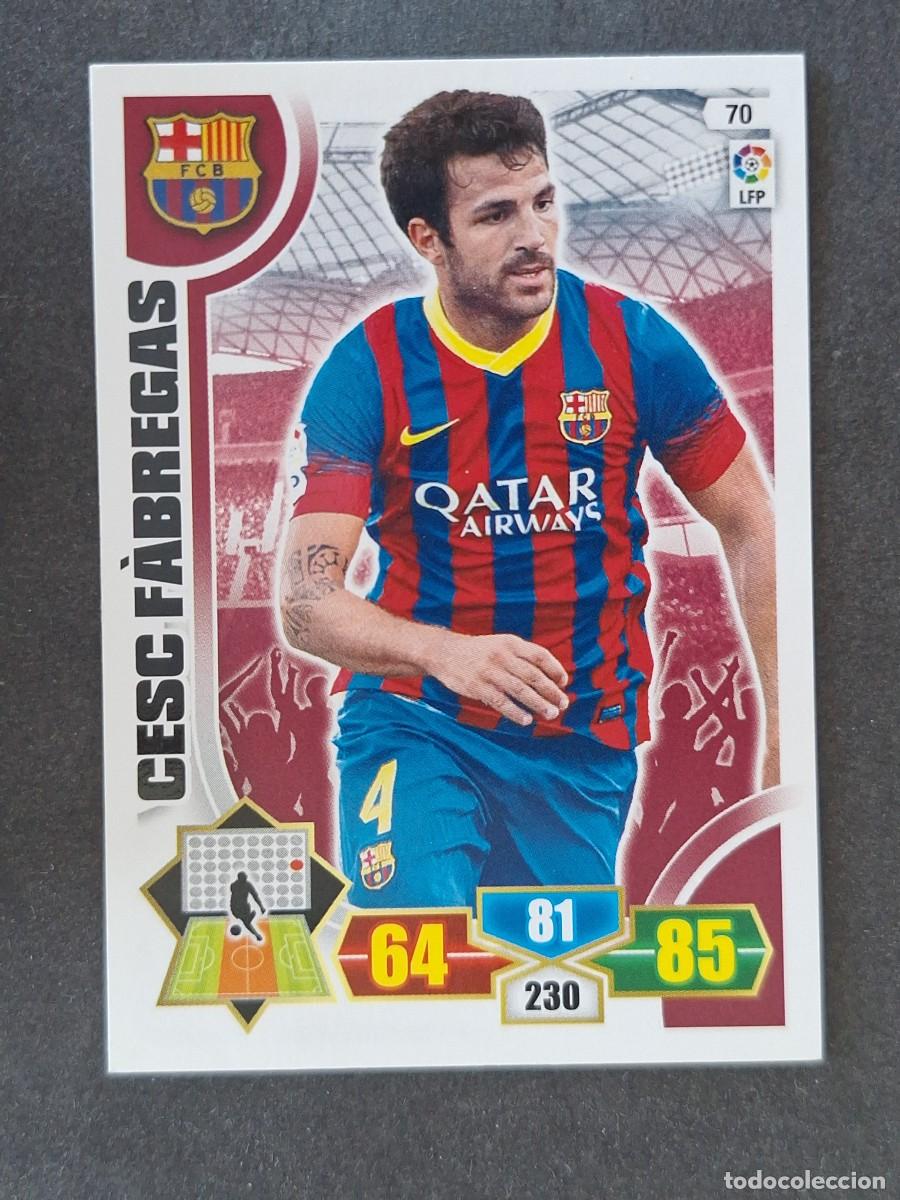 Cromos de f&uacute;tbol: CESC FABREGAS F. C. BARCELONA 70 PANINI ADRENALYN XL 2013 2014 13 14