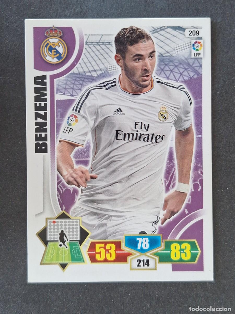 Cromos de f&uacute;tbol: BENZEMA REAL MADRID 209 PANINI ADRENALYN XL 2013 2014 13 14