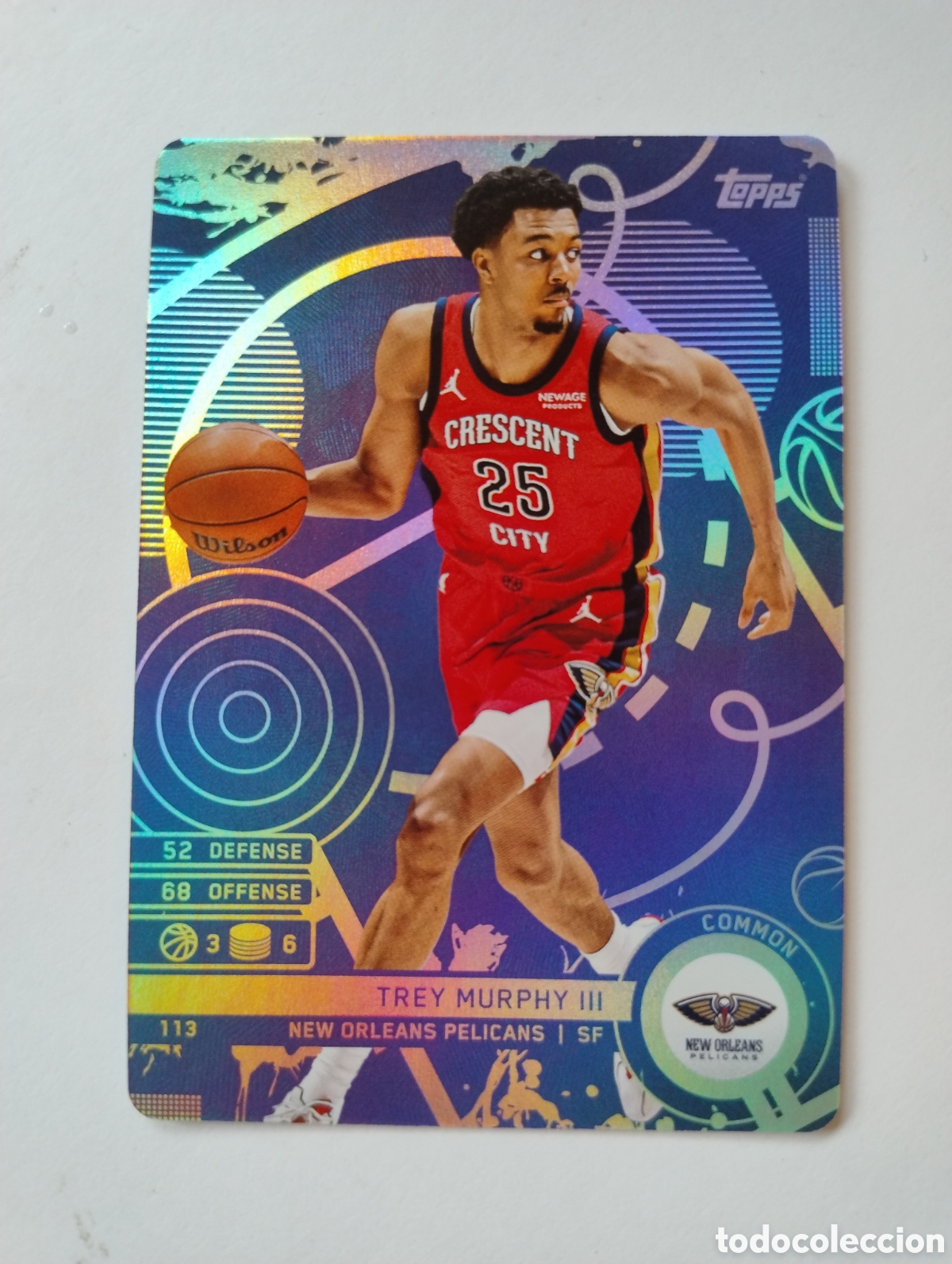 Cromos de f&uacute;tbol: 113 - Trey Murphy III - New Orleans Pelicans - Topps Match Attax NBA 2025 - 2026 Paralela