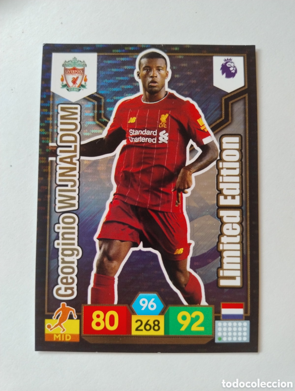 Cromos de f&uacute;tbol: Wijnaldum - Liverpool - Adrenalyn XL Premier League 2019 - 2020 Limited Edition