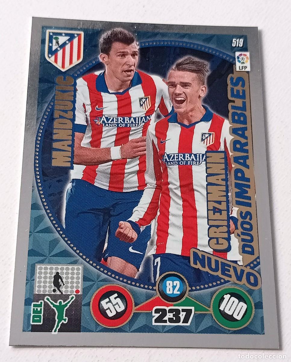Cromos de Futebol: CROMO FUTBOL ADRENALYN 2014-2015: ATLETICO MADRID DUOS IMPARABLES (MANDZUKIC-GRIEZMANN)