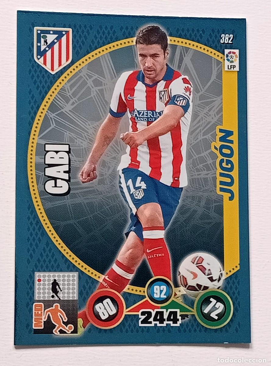 Figurine di Calcio: CROMO FUTBOL ADRENALYN 2014-2015: ATLETICO MADRID GABI JUG&Oacute;N