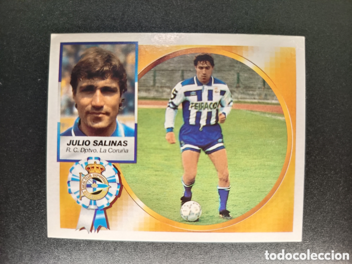Cromos de f&uacute;tbol: JULIO SALINAS DEPORTIVO CORU&Ntilde;A FICHAJES N&ordm; 7 LIGA 94-95 1994-95 1994 1995 EDICIONES ESTE SIN PEGAR