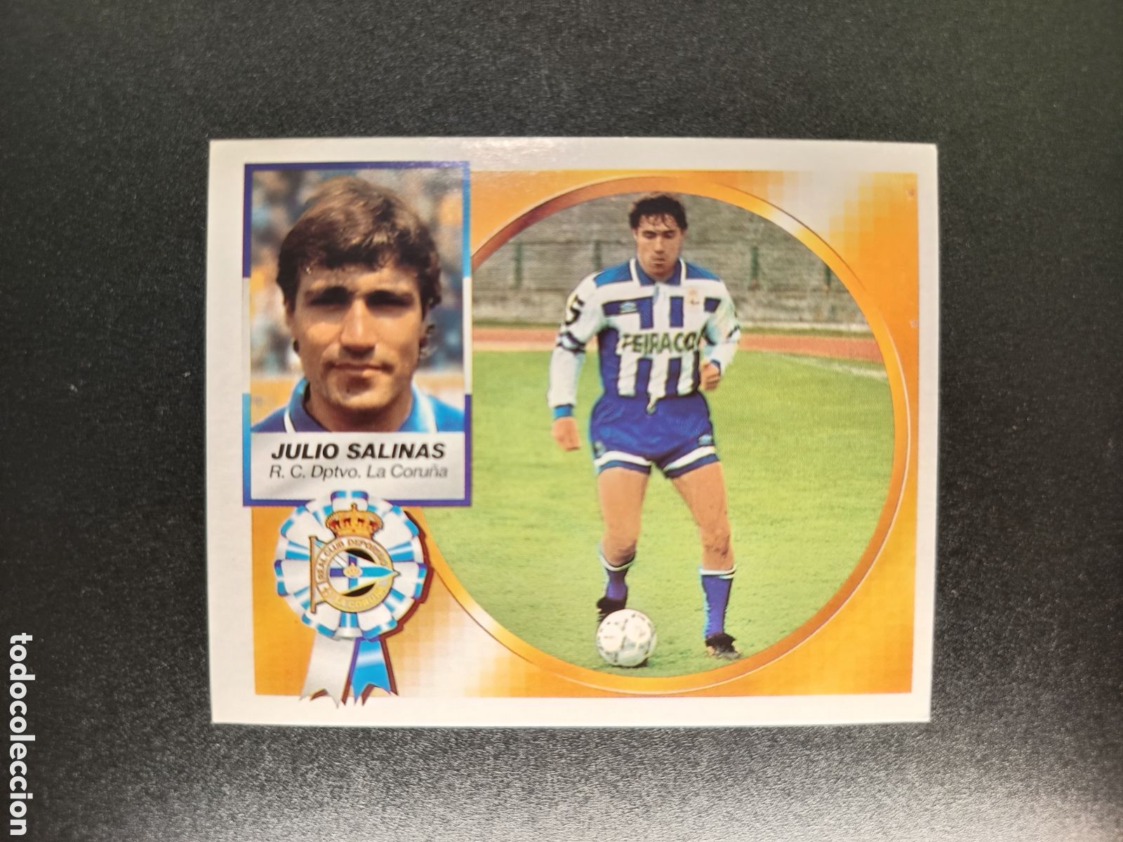 Cromos de f&uacute;tbol: JULIO SALINAS DEPORTIVO CORU&Ntilde;A FICHAJES N&ordm; 7 LIGA 94-95 1994-95 1994 1995 EDICIONES ESTE SIN PEGAR