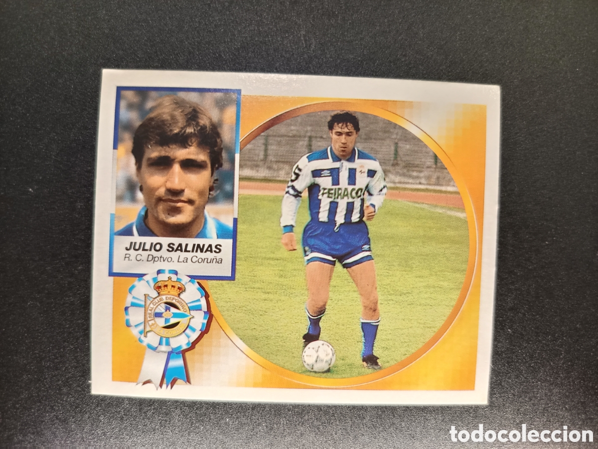 Cromos de f&uacute;tbol: JULIO SALINAS DEPORTIVO CORU&Ntilde;A FICHAJES N&ordm; 7 LIGA 94-95 1994-95 1994 1995 EDICIONES ESTE SIN PEGAR