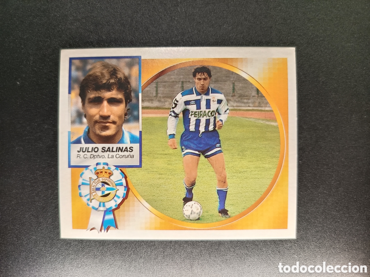 Cromos de f&uacute;tbol: JULIO SALINAS DEPORTIVO CORU&Ntilde;A FICHAJES N&ordm; 7 LIGA 94-95 1994-95 1994 1995 EDICIONES ESTE SIN PEGAR