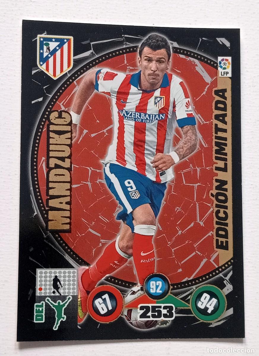 Cromos de f&uacute;tbol: CROMO FUTBOL ADRENALYN 2014-2015: ATLETICO MADRID MANDZUKIC EDICI&Oacute;N LIMITADA
