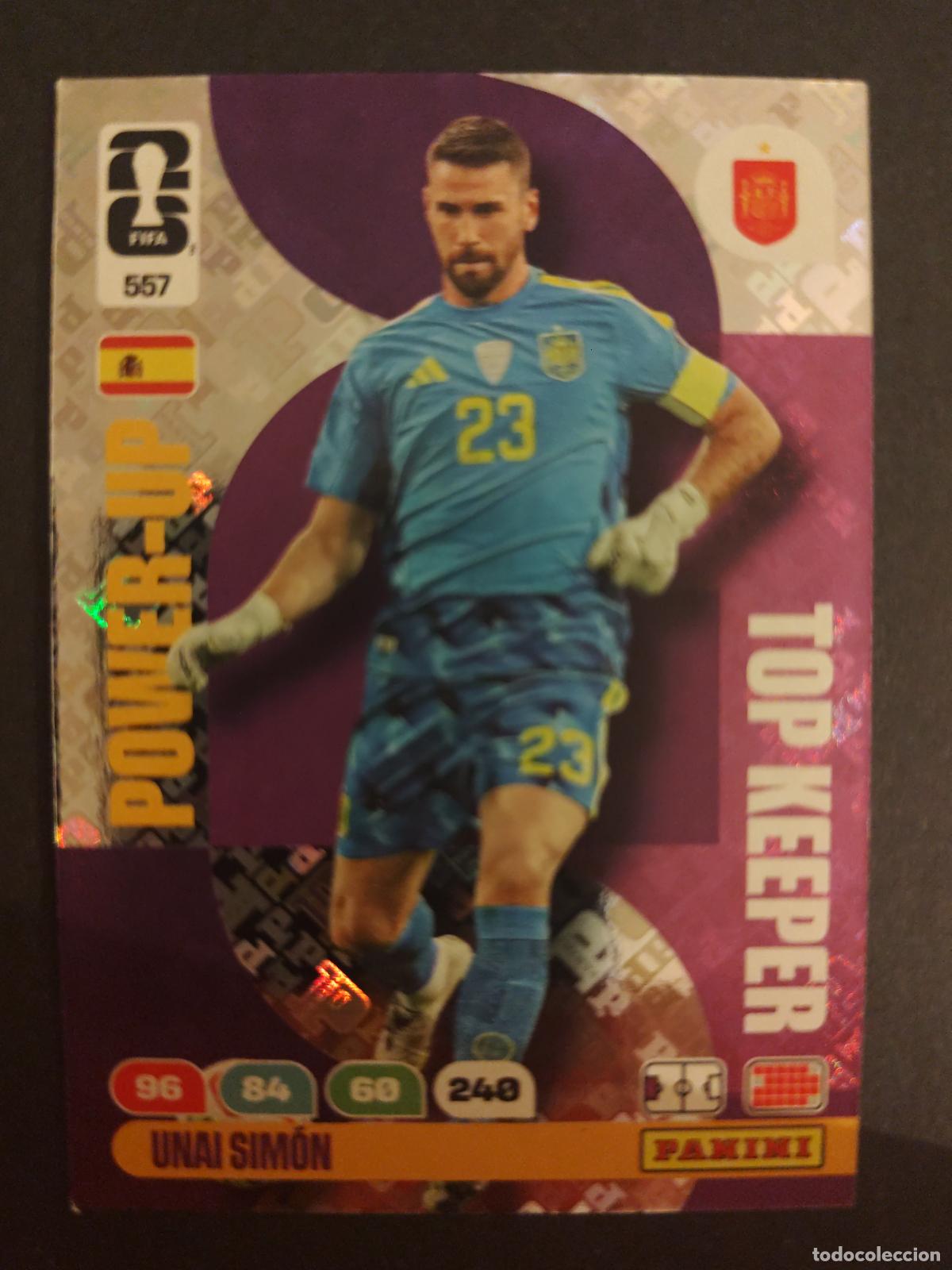 Cromos de f&uacute;tbol: 557 UNAI SIM&Oacute;N ESPA&Ntilde;A TOP KEEPER ADRENALYN MUNDIAL FIFA WORLD CUP 2026 PANINI