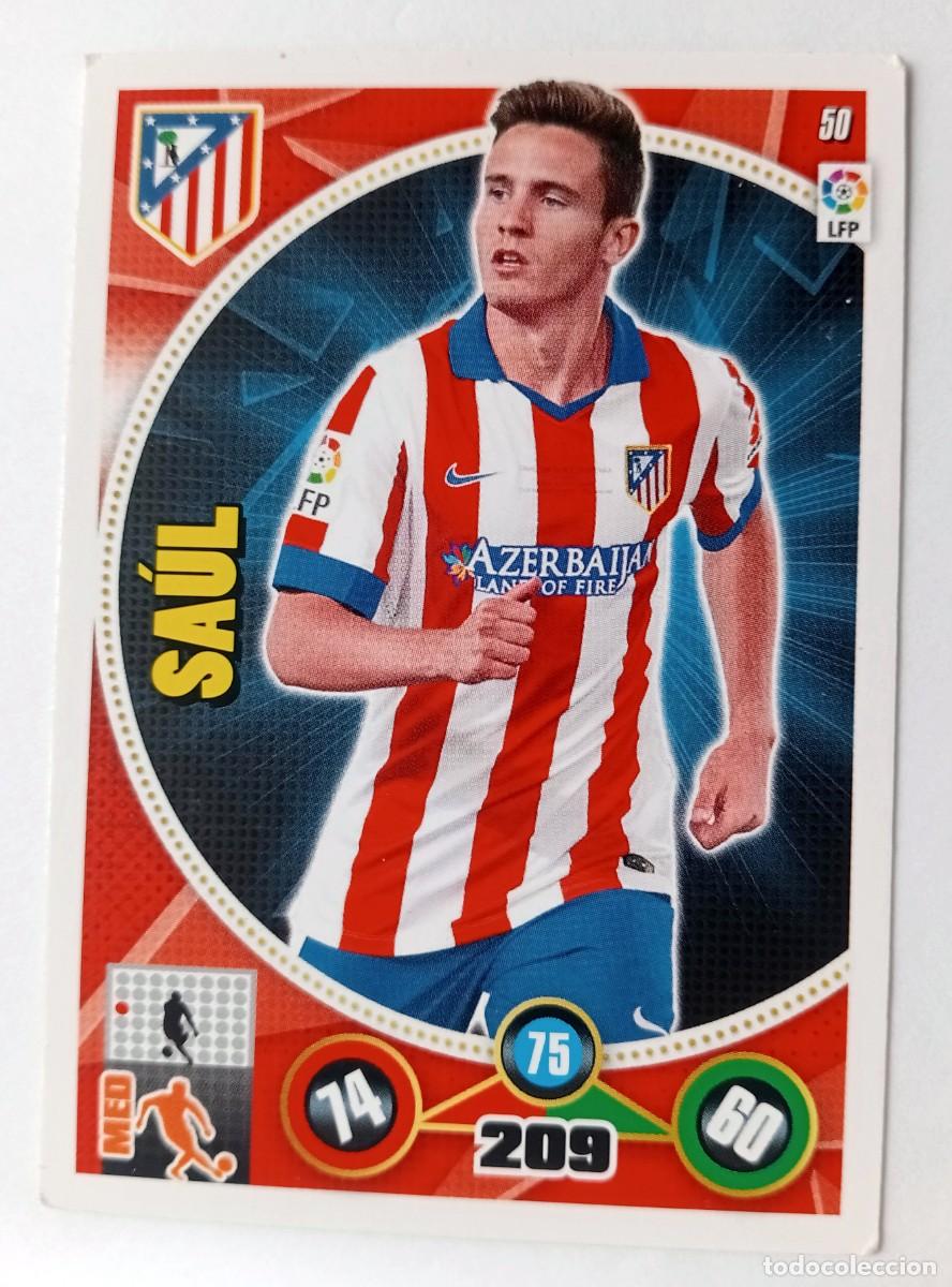 Cromos de f&uacute;tbol: CROMO FUTBOL ADRENALYN 2014-2015: ATLETICO MADRID SAUL